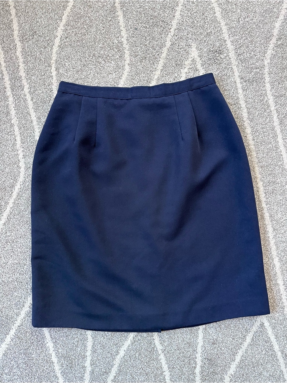 Dress Barn Vintage 90s Navy Blue Twill Pencil Skirt